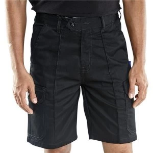 Super Click Workwear Shorts Cargo Pocket Size 30 Black Ref CLCPSBL30