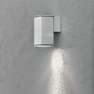 Konstsmide Monza Outdoor Modern Single Anodised Aluminium Square Wall Light GU10, IP44