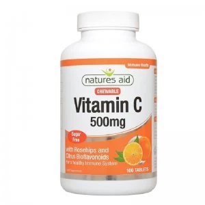 Natures Aid Vitamin C 500mg Sugar Free Chewable 100 Tablets