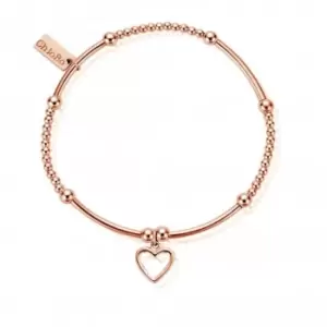 ChloBo Rose Gold Cute Mini Open Heart Bracelet RBCM1084