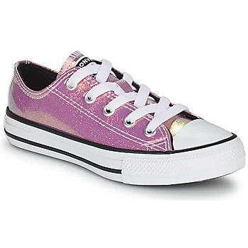 Converse CHUCK TAYLOR ALL STAR IRIDESCENT GLITTER OX Girls Childrens Shoes Trainers in Pink,9.5 toddler,10 kid,11 kid,11.5 kid,12 kid,13 kid,1.5 kid