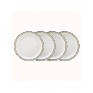 Denby Elements Light Grey 4 Piece Medium Plate Set