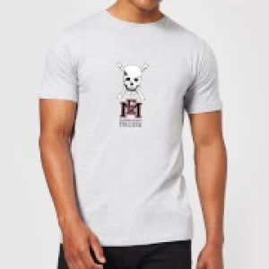 East Mississippi Community College Skull and Logo Mens T-Shirt - Grey - S