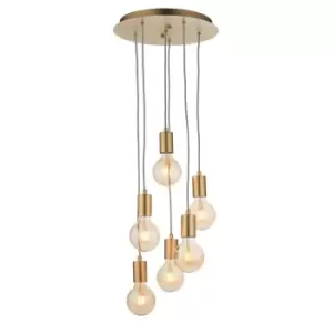 Studio Plate Pendant Ceiling Lamp, Soft Gold Paint