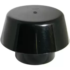 FLOPLAST RING-SEAL EXTRACT COWL 4 SOIL/110MM BLK - Black
