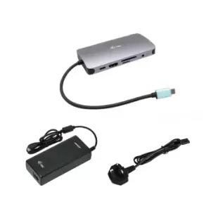 i-tec Metal USB-C Nano Dock HDMI/VGA with LAN + Charger 112W