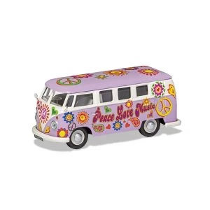 Peace Love and Music Volkswagen Campervan Corgi 1:43 Model Van