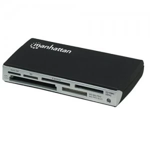 Manhattan USB-A Multi-Card Reader/Writer 480 Mbps (USB 2.0) 60-in-1 Windows or Mac Black Blister