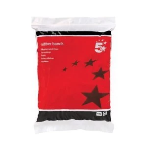 5 Star Office Rubber Bands Assorted Sizes Bag 0.454KG
