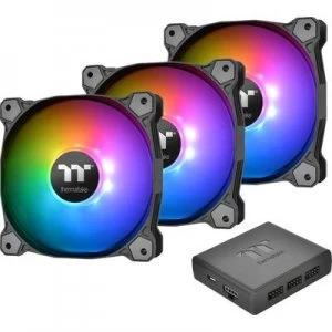 Thermaltake Pure Plus RGB 12 TT Premium Edition 3 Pack PC fan Black, RGB (W x H x D) 120 x 120 x 25 mm
