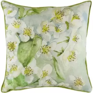 Blossoms Printed Cushion Green / 43 x 43cm / Polyester Filled