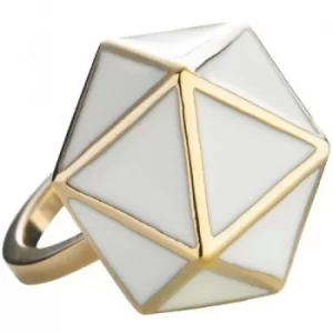 Ladies STORM Gold Plated Geo Ring Size L