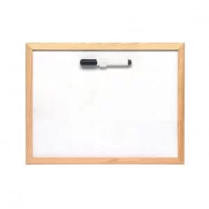 Lightweight Drywipe Board W400xH300mm Pine Frame 943343