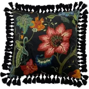 Paoletti Botanical Cushion Cover (One Size) (Black) - Black