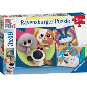 Ravensburger The Secret Life of Pets 2 - 3 x 49 Piece Jigsaw Puzzles