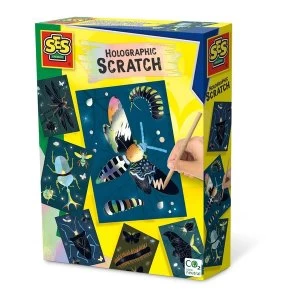 SES CREATIVE Childrens Holographic Scratch Insects Set
