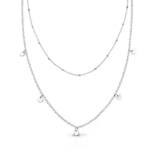 Aiyana Anahita Silver Mini Disc Double Row Necklace