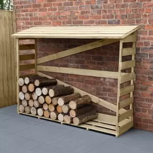 5'8 x 2' Forest Slatted Log Store (1.7m x 0.57m) - Large - Pressure Treated