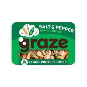 Graze Salt Pepper Veggie Protein Power Punnet 28g Pack of 9 2627