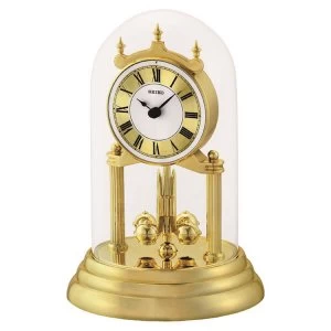 Seiko Anniversary Clock with Rotating Pendulum - Gold