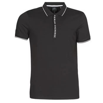 Armani Exchange Placket Detail Polo Shirt Black Size L Men