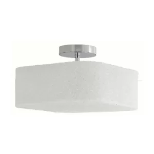 Fan Europe DEA Cylindrical Semi Flush Ceiling Light White 32x32x25cm
