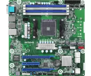 ASRock Rack X470D4U - Motherboard - micro ATX Socket AM4 AMD X470 Chipset USB 3.1 Gen 1 2 x Gigabit LAN onboard graphics (X470D4U)