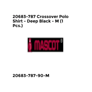 20683-787 Crossover Polo Shirt - Deep Black - M (1 Pcs.)