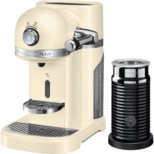 KitchenAid 5KES0504BAC Artisan Nespresso and Aeroccino 3 Almond Cream