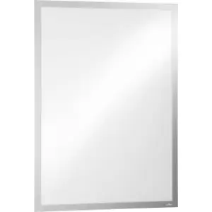 Durable DURAFRAME POSTER information frame, self-adhesive, for format A1, silver, pack of 2