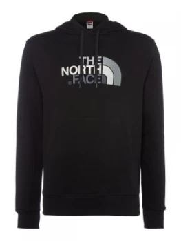 Mens The North Face Overhead Large Logo Hoodie Black