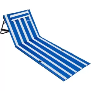 Detex - Beach Mat with Backrest 160cm x 54cm Blau Weiß (de)