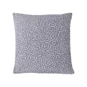 Riva Home Chenille Leopard Print Cushion Cover (One Size) (Silver Grey/White)