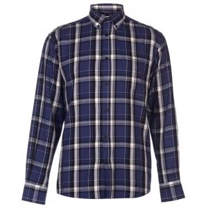 Pierre Cardin Long Sleeve Twill Shirt Mens - Cobalt/Black