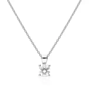 Diamonfire Silver Zirconia 0.75ct Four Claw Solitaire Necklace