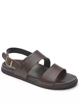 Rockport Darron Slingback Sandal, Dark Brown, Size 11, Men