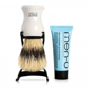 men-u Barbiere Shave Brush and Stand - White