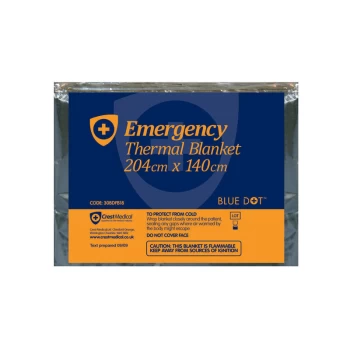 30BDFB18 Emergency Foil Blanket 204 x 140cm - Blue Dot