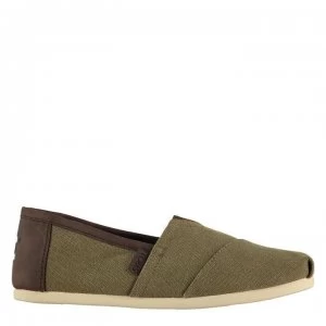 Toms Classic Washed Canvas Shoes - Olive Washed