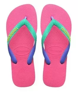Havaianas Top Mix Flip Flop Sandal, Pink, Size 3-4 Older