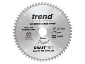 Trend CSB/CC18424T Craft Saw Blade Crosscut 184mm x 24T x 30mm