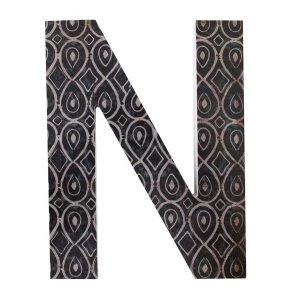 Letter N Wall Plaque