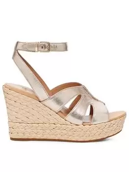 UGG Careena Wedge Sandals, Gold, Size 5, Women