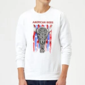 American Gods Skull Flag Sweatshirt - White - L