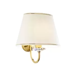 Imperial Classic Fabric Wall Light English Brass, 1x E27