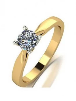 Love Diamond 18Ct Gold 1/2 Carat Diamond Solitaire Ring With Cerfificate
