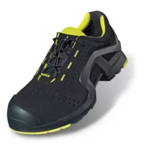 Uvex 1 Unisex Black/Yellow Toe Capped Safety Trainers, EU 39