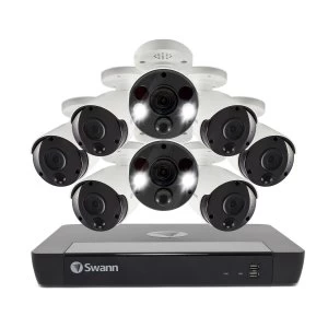 Swann CCTV System - 16 Channel 4K Ultra HD NVR with 6 x 4K Thermal Sensing Spotlight Cameras & 2 Spotlight Cameras - 2TB