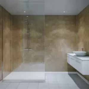 Multipanel Classic Bathroom Wall Panel Hydrolock 2400 X 900mm Travertine