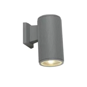 Outdoor Grey Wave Effect Spotlight with Clear Glass Diffuser